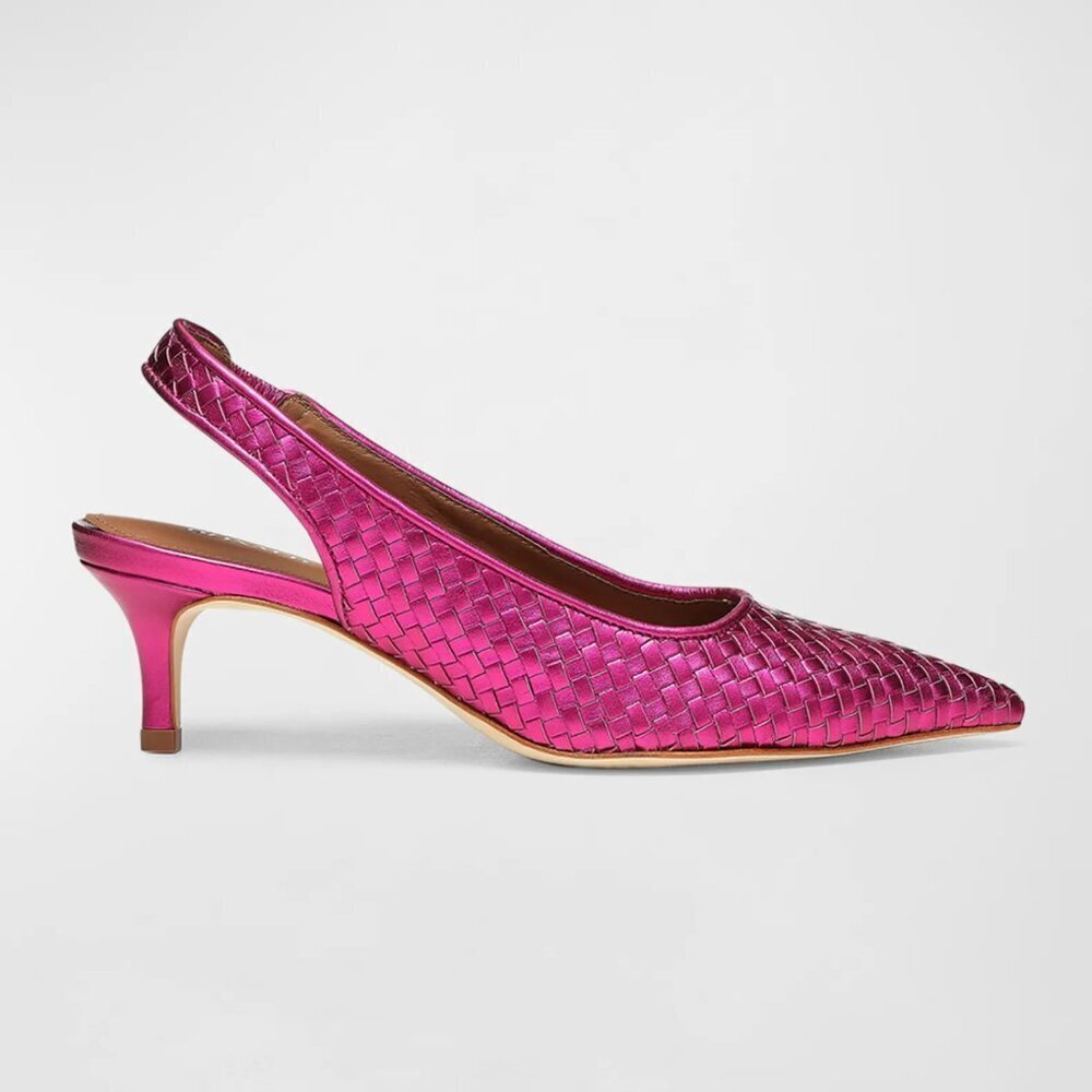 NEW Donald Pliner Olympia Sling Back Kitten Heel Pumps in Fuchsia Sz. 6